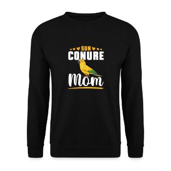 Parakeet Parrot Parakeet Bird - Unisex Sweatshirt - black - Front - Alina (178cm) & Michal (187cm)