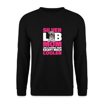 Silver Labrador Retriever Silver Lab - Sweat-shirt Unisexe - noir - Devant - Alina (178cm) & Michal (187cm)