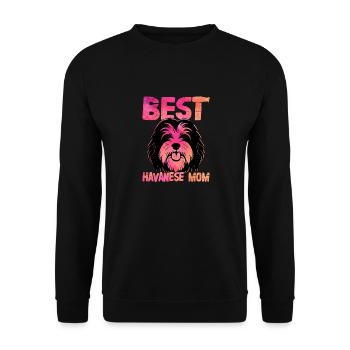 Meilleur propriétaire de chien havanais maman Havaneser - Sweat-shirt Unisexe - noir - Devant - Alina (178cm) & Michal (187cm)