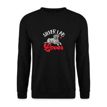 Silver Labrador Retriever Silver Lab - Sweat-shirt Unisexe - noir - Devant - Alina (178cm) & Michal (187cm)