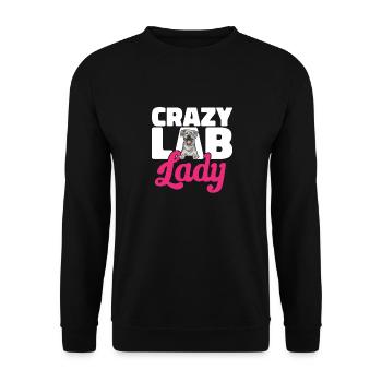 Silberner Labrador Retriever Silberner Lab - Unisex Pullover - Schwarz - Vorne - Alina (178cm) & Michal (187cm)