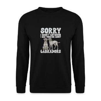 Silver Labrador Retriever Silver Lab - Sweat-shirt Unisexe - noir - Devant - Alina (178cm) & Michal (187cm)