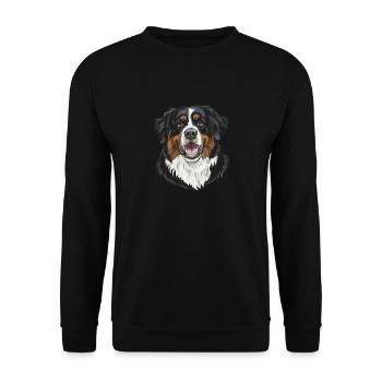 Bouvier bernois | Bouvier bernois | Caricature - Sweat-shirt Unisexe - noir - Devant - Alina (178cm) & Michal (187cm)