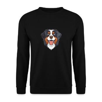 Bernedoole | Cartoon Artwork - Unisex Pullover - Schwarz - Vorne - Alina (178cm) & Michal (187cm)