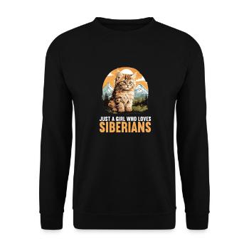 Chat Sibérien Sibirische Katze - Sweat-shirt Unisexe - noir - Devant - Alina (178cm) & Michal (187cm)