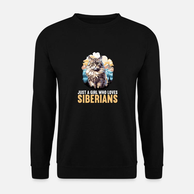 Siberian Cat Sibirische Katze - Unisex Sweatshirt - black
