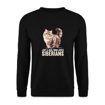 Chat Sibérien Sibirische Katze - Sweat-shirt Unisexe - noir - Devant - Alina (178cm) & Michal (187cm)