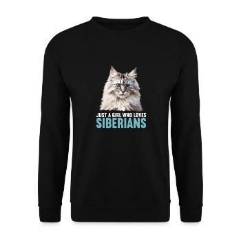 Chat Sibérien Sibirische Katze - Sweat-shirt Unisexe - noir - Devant - Alina (178cm) & Michal (187cm)
