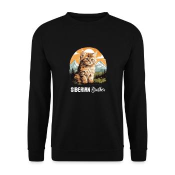 Chat Sibérien Sibirische Katze - Sweat-shirt Unisexe - noir - Devant - Alina (178cm) & Michal (187cm)