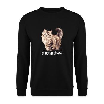 Chat Sibérien Sibirische Katze - Sweat-shirt Unisexe - noir - Devant - Alina (178cm) & Michal (187cm)