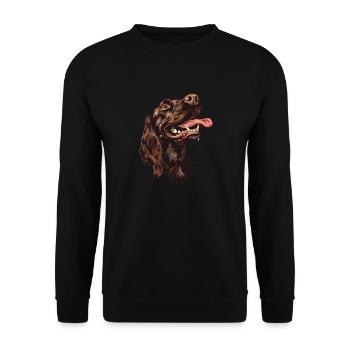 Épagneul Boykin | Illustration de dessin animé - Sweat-shirt Unisexe - noir - Devant - Alina (178cm) & Michal (187cm)