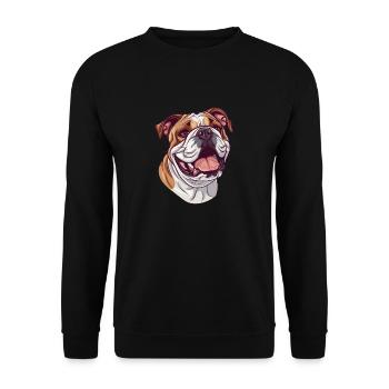Continental Bulldog | Conti Cartoon Artwork - Unisex Sweatshirt - black - Front - Alina (178cm) & Michal (187cm)