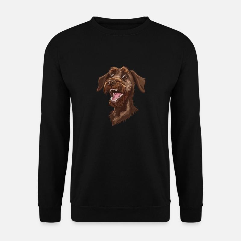 Deutsch Stichelhaar | German roughhaired pointer - Unisex Pullover - Schwarz