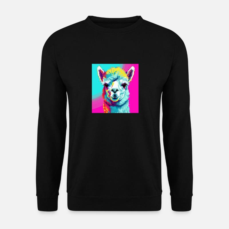 Alpaca in Pop Art - Unisex Sweatshirt - black