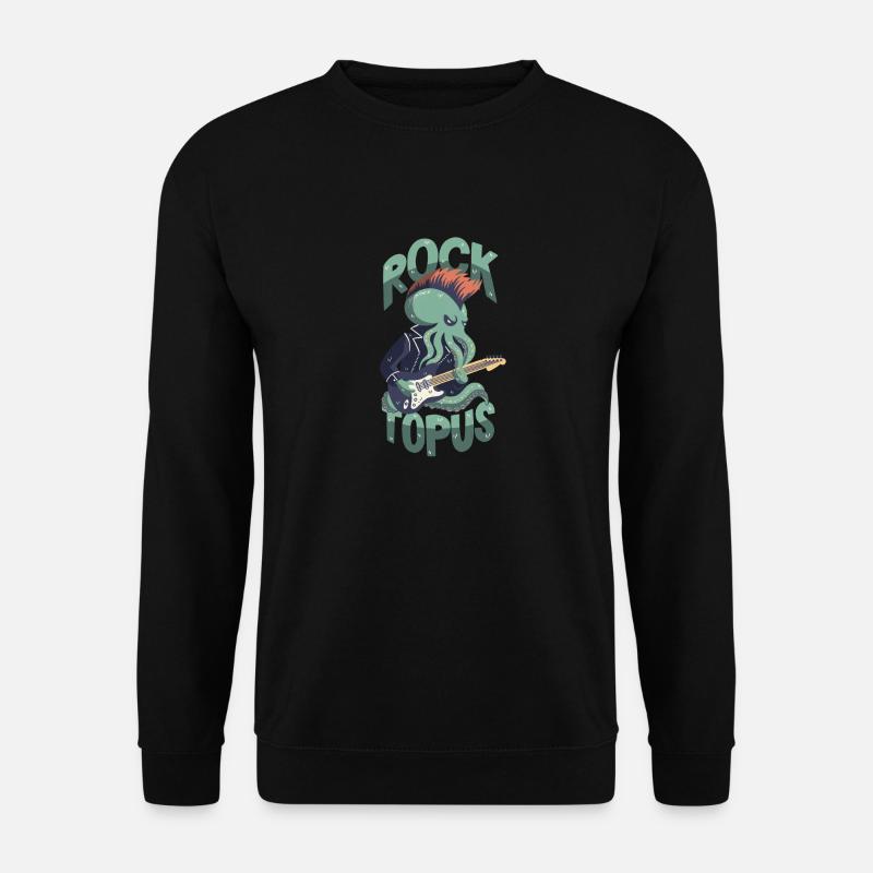 Rocker Octopus / Pun / Rocktopus - Unisex Sweatshirt - black