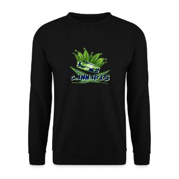 King Cannabis - Unisex Pullover - Schwarz - Vorne - Alina (178cm) & Michal (187cm)