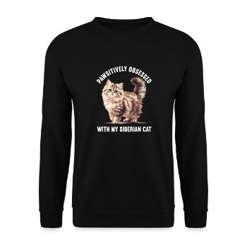 Chat Sibérien Sibirische Katze - Sweat-shirt Unisexe - noir - Devant - Alina (178cm) & Michal (187cm)