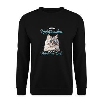 Chat Sibérien Sibirische Katze - Sweat-shirt Unisexe - noir - Devant - Alina (178cm) & Michal (187cm)