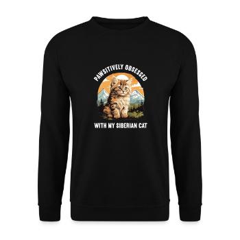 Chat Sibérien Sibirische Katze - Sweat-shirt Unisexe - noir - Devant - Alina (178cm) & Michal (187cm)