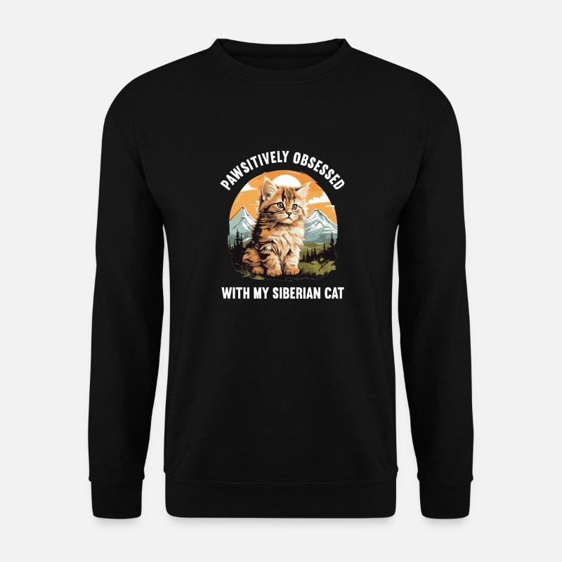 Siberian Cat Sibirische Katze - Unisex Sweatshirt - black
