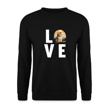 Chat Sibérien Sibirische Katze - Sweat-shirt Unisexe - noir - Devant - Alina (178cm) & Michal (187cm)