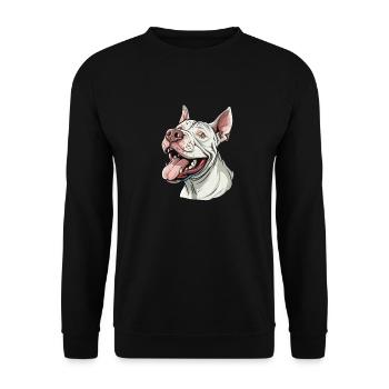 Dogue d’Argentine | Illustration de dessin animé - Sweat-shirt Unisexe - noir - Devant - Alina (178cm) & Michal (187cm)