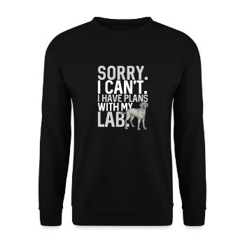 Silver Labrador Retriever Silver Lab - Sweat-shirt Unisexe - noir - Devant - Alina (178cm) & Michal (187cm)