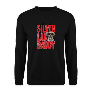 Silver Labrador Retriever Silver Lab - Sweat-shirt Unisexe - noir - Devant - Alina (178cm) & Michal (187cm)
