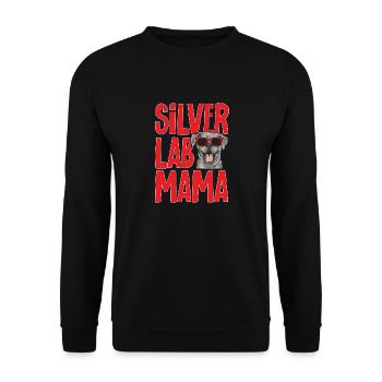 Silver Labrador Retriever Silver Lab - Sweat-shirt Unisexe - noir - Devant - Alina (178cm) & Michal (187cm)