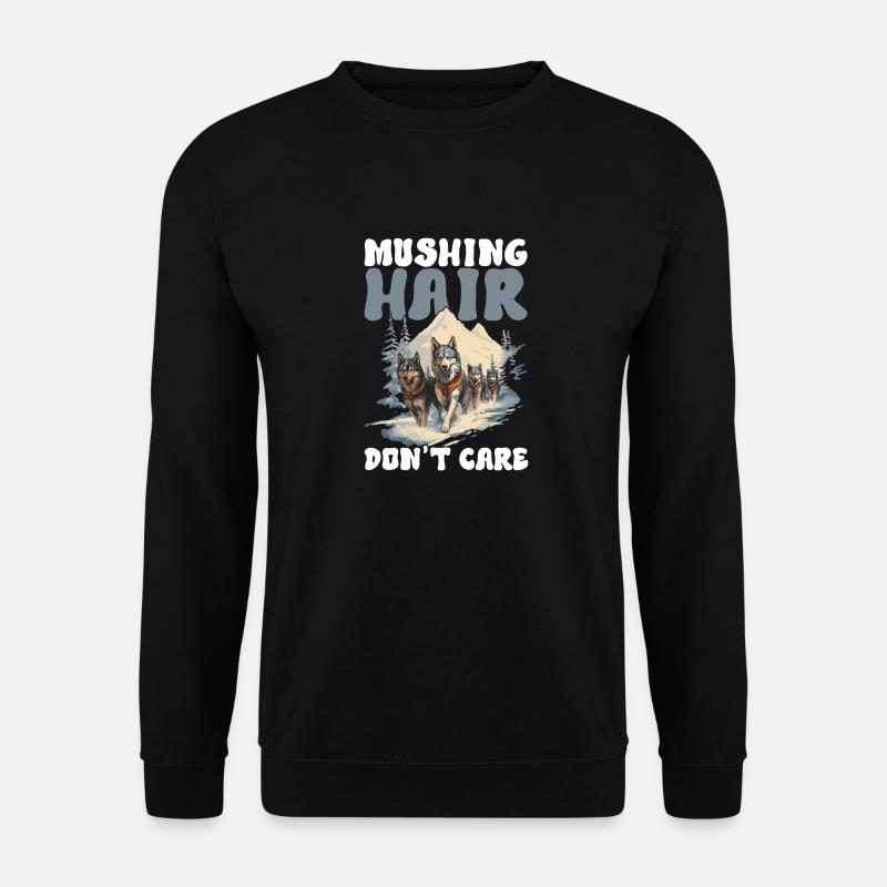 Sledding Sled Dogs - Unisex Sweatshirt - black
