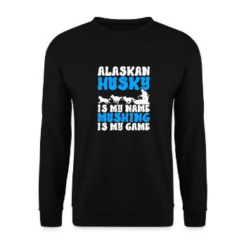Sledding Sled dogs - Unisex Sweatshirt - black - Front - Alina (178cm) & Michal (187cm)
