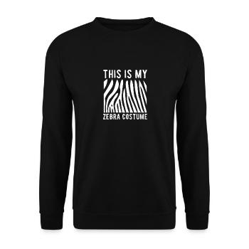 Das ist mein Zebrakostüm Lustige afrikanische Streifen - Unisex Pullover - Schwarz - Vorne - Alina (178cm) & Michal (187cm)