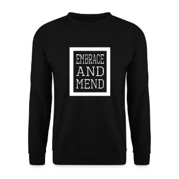 Aider la main Guérison Citations Guérison Spirituelle - Sweat-shirt Unisexe - noir - Devant - Alina (178cm) & Michal (187cm)