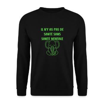sensibilisation santé mentale - Sweat-shirt Unisexe - noir - Devant - Alina (178cm) & Michal (187cm)