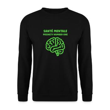 sensibilisation santé mentale - Sweat-shirt Unisexe - noir - Devant - Alina (178cm) & Michal (187cm)