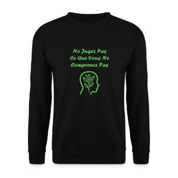 sensibilisation santé mentale - Sweat-shirt Unisexe - noir - Devant - Alina (178cm) & Michal (187cm)