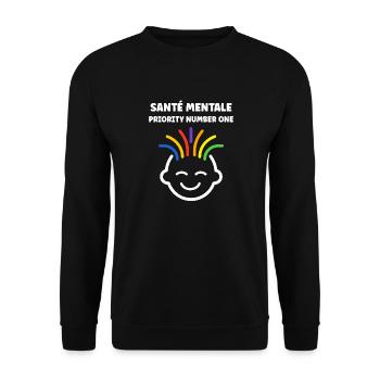 sensibilisation santé mentale - Sweat-shirt Unisexe - noir - Devant - Alina (178cm) & Michal (187cm)