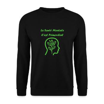 sensibilisation santé mentale - Sweat-shirt Unisexe - noir - Devant - Alina (178cm) & Michal (187cm)