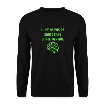 sensibilisation santé mentale - Sweat-shirt Unisexe - noir - Devant - Alina (178cm) & Michal (187cm)