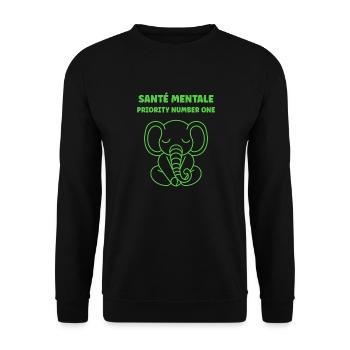 sensibilisation santé mentale - Sweat-shirt Unisexe - noir - Devant - Alina (178cm) & Michal (187cm)