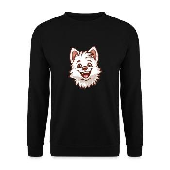 Hokkaido | Cartoon Artwork - Unisex Sweatshirt - black - Front - Alina (178cm) & Michal (187cm)