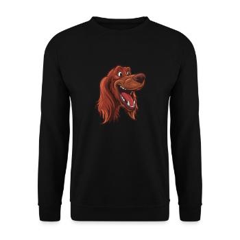 Irish Setter | Cartoon Artwork - Unisex Sweatshirt - black - Front - Alina (178cm) & Michal (187cm)