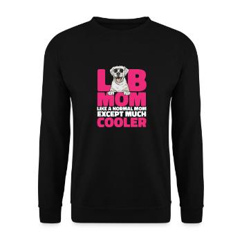 Labrador Retriever blanc Labrador Labrador blanc - Sweat-shirt Unisexe - noir - Devant - Alina (178cm) & Michal (187cm)
