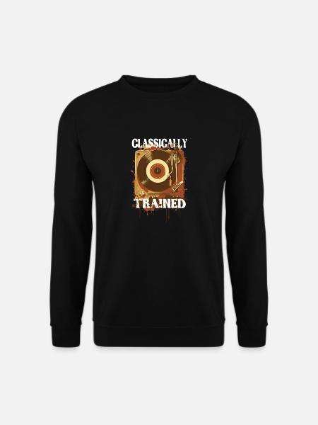 Classically Trained Vintage Schallplattenspieler - Unisex Pullover - Schwarz