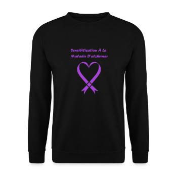 Sensibilisation à la maladie d’Alzheimer - Sweat-shirt Unisexe - noir - Devant - Alina (178cm) & Michal (187cm)