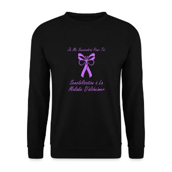 Sensibilisation à la maladie d’Alzheimer - Sweat-shirt Unisexe - noir - Devant - Alina (178cm) & Michal (187cm)