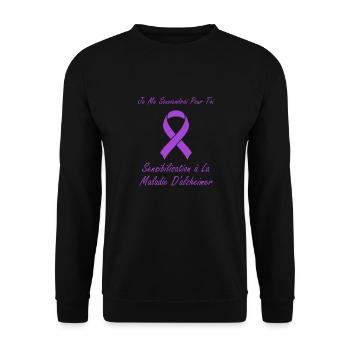 Sensibilisation à la maladie d’Alzheimer - Sweat-shirt Unisexe - noir - Devant - Alina (178cm) & Michal (187cm)