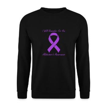 Sensibilisation à la maladie d’Alzheimer - Sweat-shirt Unisexe - noir - Devant - Alina (178cm) & Michal (187cm)