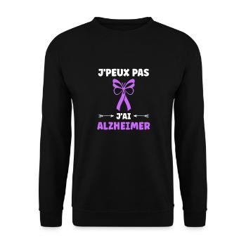 Sensibilisation à la maladie d’Alzheimer - Sweat-shirt Unisexe - noir - Devant - Alina (178cm) & Michal (187cm)