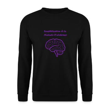 Sensibilisation à la maladie d’Alzheimer - Sweat-shirt Unisexe - noir - Devant - Alina (178cm) & Michal (187cm)
